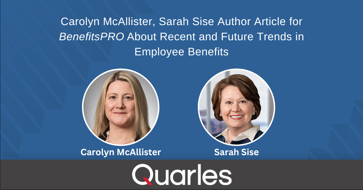 Carolyn Mcallister, Sarah Sise Author Article For Benefitspro About 