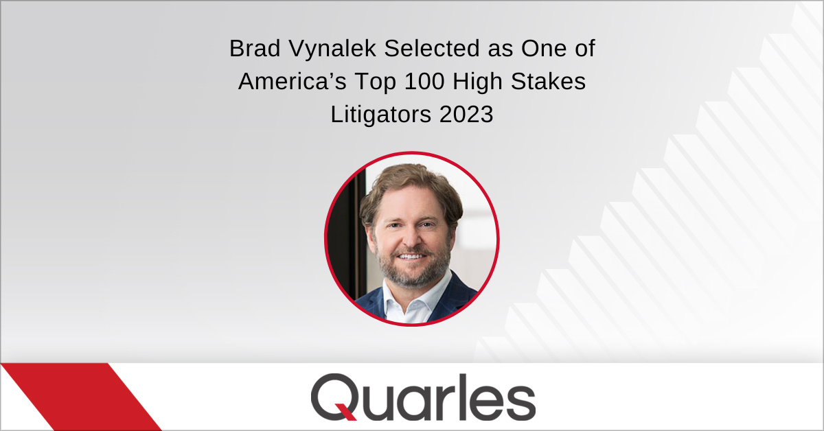 Brad Vynalek Selected as One of America's Top 100 High Stakes ...